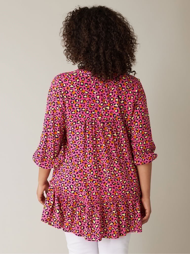 Evans Tie-Neck Frilled Hem Tunic - Image 4 of 4