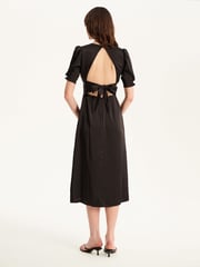 Omnes Black Odette Midi Tie Back Dress - Image 2 of 5