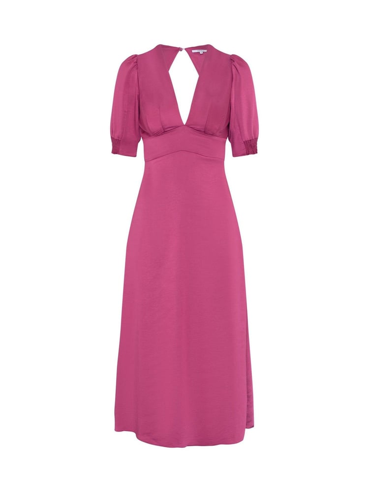 Omnes Pink Odette Midi Tie Back Dress - Image 5 of 5