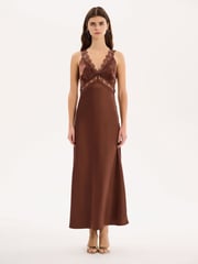 Omnes Brown Aurelia Lace Dress - Image 1 of 5