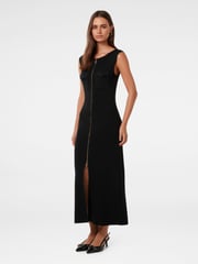 Forever New Black Harriet Zip Through Midi Dress - Image 4 of 4