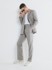 River Island Grey Stripe Suit Trousers - Image 2 of 5