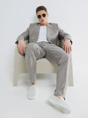 River Island Grey Stripe Suit Trousers - Image 3 of 5