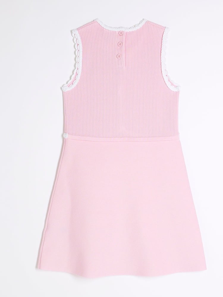 River Island Pink Girls Shell Dress - Image 2 of 4 River Island Pink Girls Shell Dress - Image 2 of 4