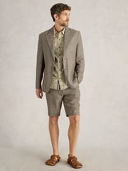 White Stuff Green Peak Lepal 100% Linen Blazer - Image 1 of 6