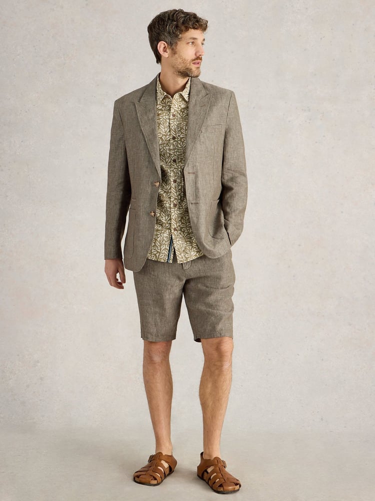 White Stuff Green Peak Lepal 100% Linen Blazer - Image 1 of 6