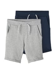 Name It Grey 2 Pack Cotton Jogger Shorts - Image 1 of 5