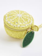 River Island Yellow Beaded Lemon Bag - Image 3 of 6