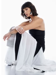 River Island Black Bandeau Maxi Dress - Image 1 of 4