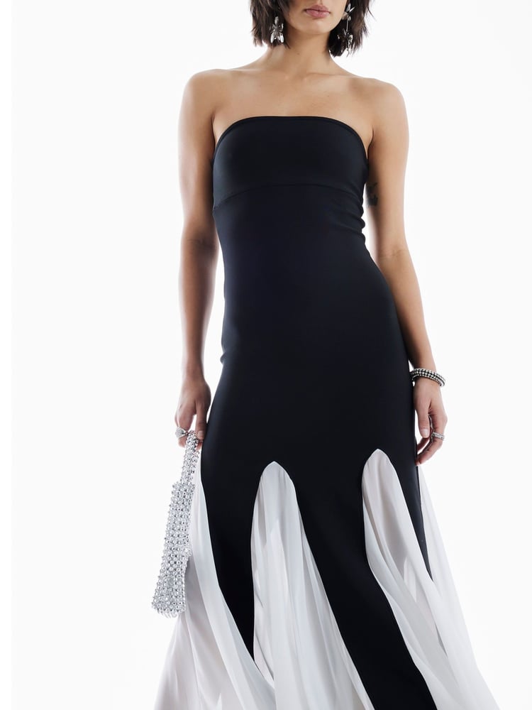 River Island Black Bandeau Maxi Dress - Image 4 of 4 River Island Black Bandeau Maxi Dress - Image 4 of 4