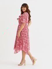 Scarlett & Jo Ivory Red Julie Hanky Hem Dress - Image 3 of 4