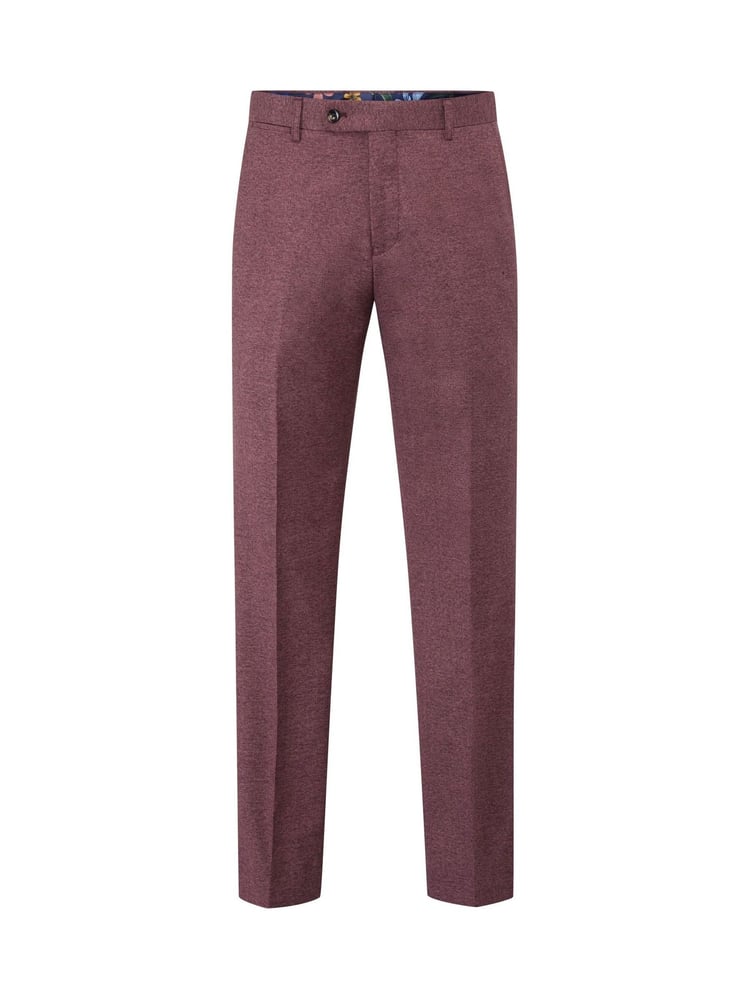 Skopes Red Tapered Fit Jodrell Tweed Effect Suit Trousers - Image 4 of 4