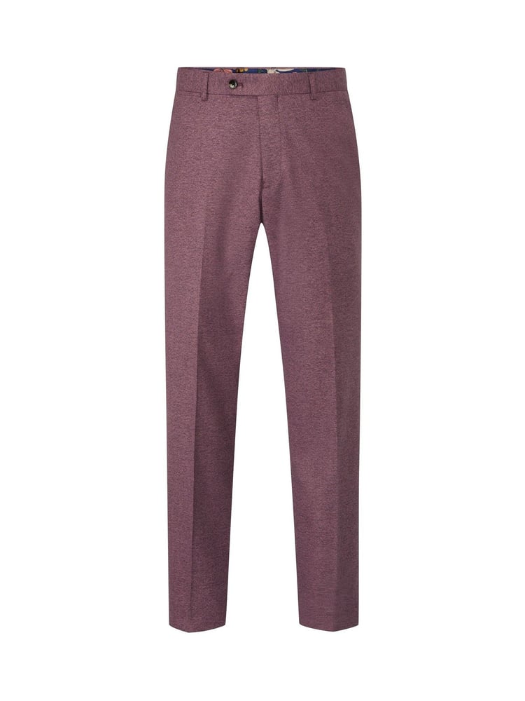 Skopes Purple Tailored Fit Jodrell Tweed Effect Suit Trousers - Image 4 of 4