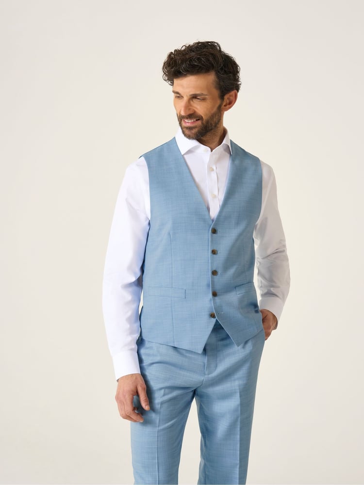 Skopes Blue Tailored Fit Lucien Suit Waistcoat - Image 1 of 4