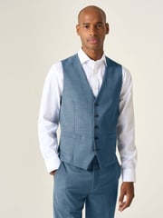 Skopes Blue Tailored Fit Lucien Suit Waistcoat - Image 1 of 4