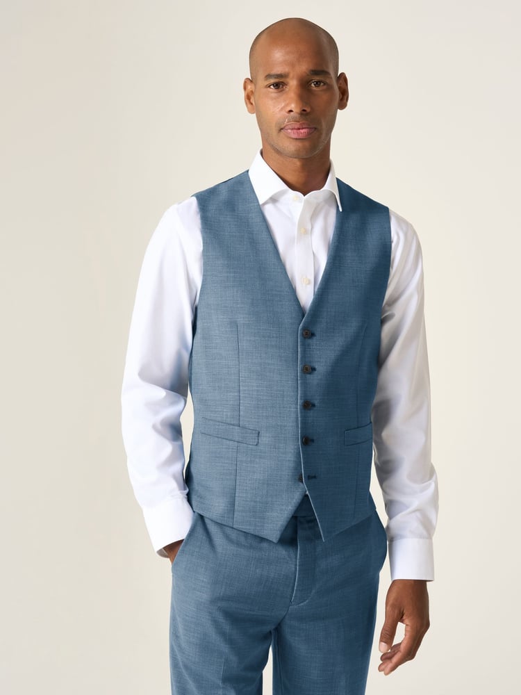 Skopes Blue Tailored Fit Lucien Suit Waistcoat - Image 1 of 4