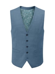 Skopes Blue Tailored Fit Lucien Suit Waistcoat - Image 3 of 4