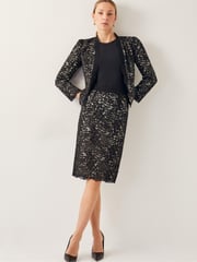 Monsoon Black Ria Lace Pencil Skirt - Image 1 of 6
