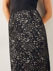 Monsoon Black Ria Lace Pencil Skirt - Image 4 of 6