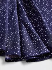GapStudio Blue Dot Satin Slip Maxi Dress - Image 7 of 7