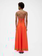 GapStudio Orange Satin Slip Maxi Dress - Image 2 of 7