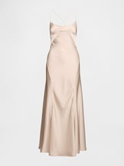 GapStudio Beige Satin Slip Maxi Dress - Image 6 of 7