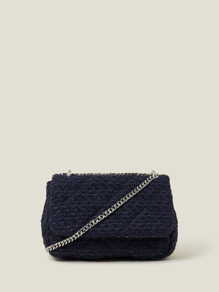 Accessorize Blue Boucle Chain Shoulder Bag - Image 1 of 5