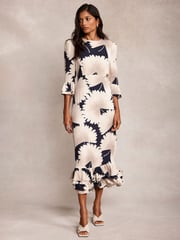 Mint Velvet Blue Floral Print Midi Dress - Image 2 of 9