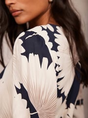 Mint Velvet Blue Floral Print Midi Dress - Image 6 of 9