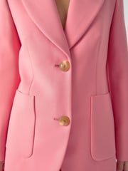 LK Bennett Pink Aimee Petite Desert Rose Twill Double Breasted Tailored Jacket - Image 4 of 4