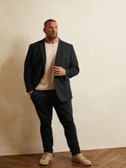 BadRhino Big & Tall Black Plain Suit Trousers - Image 4 of 4