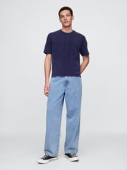 Gap Navy Blue Heavyweight Cropped T-Shirt - Image 3 of 5
