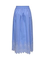 ONLY Blue Broderie Edge 100% Cotton Maxi Skirt - Image 6 of 6