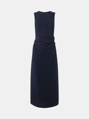 Whistles Blue Nora Textured Midi Dress - Image 5 of 5