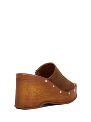 Dune London Brown Kule Studded Wedge Mule Sandals - Image 4 of 6