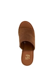 Dune London Brown Kule Studded Wedge Mule Sandals - Image 5 of 6