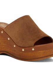 Dune London Brown Kule Studded Wedge Mule Sandals - Image 6 of 6