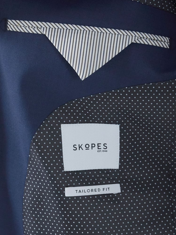 Skopes Blue Tailored Fit Wool Blend Joss Suit Jacket - Image 6 of 6