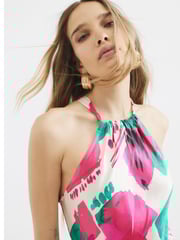 River Island Pink Halter Neck Midi Dress - Image 4 of 4