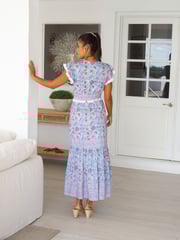 Aspiga Blue Pippa V-Neck Dress - Image 2 of 4