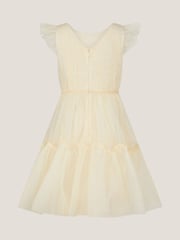 Monsoon Natural Charlize Flutter Sleeve Tulle Dress - Image 2 of 3