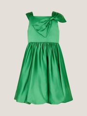 Monsoon Green Freya Bow Strap Satin Party Dress - Image 2 of 4