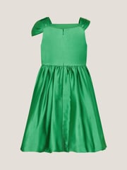 Monsoon Green Freya Bow Strap Satin Party Dress - Image 3 of 4