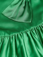 Monsoon Green Freya Bow Strap Satin Party Dress - Image 4 of 4