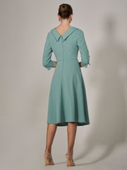 Jolie Moi Green Roll Collar Long Sleeve Midi Dress - Image 2 of 6