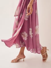 Monsoon Pink Amelia Wrap Maxi Dress - Image 3 of 4