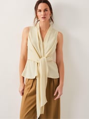 Monsoon Natural Jasmine Tie-Front Tank Top - Image 1 of 4