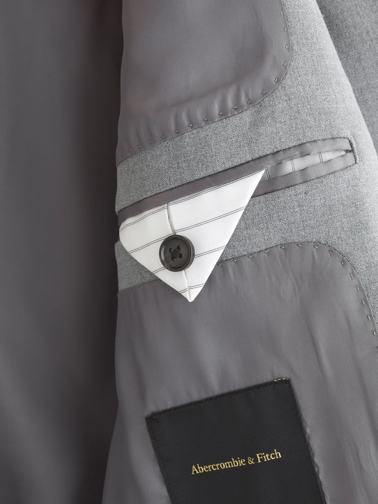 Abercrombie & Fitch Single Breasted Linen Blazer - Image 9 of 9