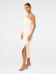 Forever New White Irene Petite Embellished Asymmetrical Bodycon Dress - Image 4 of 5