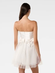 Forever New White Camelia Strapless Tulle Skirt Mini Dress - Image 2 of 5